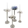 Godinger Candle Stick Holder Flower - 15.75" Nickel
