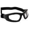 Epoch Eyewear Padded Motorcycle Goggles 2 Pair with Black Frames and Clear