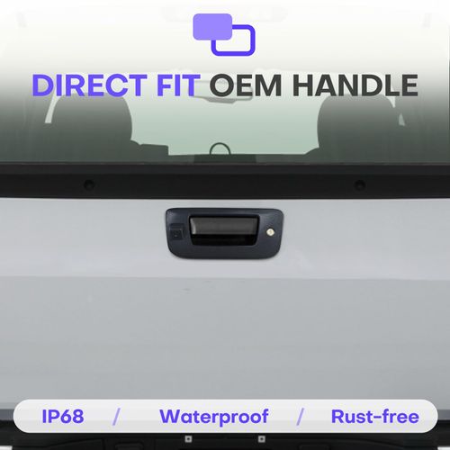 Tailgate Handle Backup Camera for GMC Silverado 2007-2014 | Rear View Reverse System, Night Vision, Waterproof | Aftermarket Truck Accessories, Easy Installation