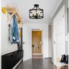 Dining Room Ceiling Light Rustic Chandelier Fixture Pendant Hanging Lamp Black