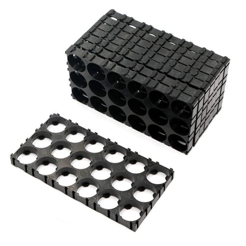 Bestol 20pcs 3X6 Cell 4X6 Cell 5X6 Cell 10Cell Spacer 18650 Lithium Battery Plastic Holder Bracket (20pcs-3X6)