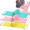 TENQUAN 3 Pieces Exfoliating Net African Sponges Bath Sponge Exfoliating Body Scrubber Shower Scrubber Skin Smoother for Men & Women Clean and Clear Exfoliating Daily Wash (Pink Green Yellow)