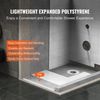 VEVOR Waterproofing Shower Curb Tray Kit 60"x38" w/ Offset Drain Thickened