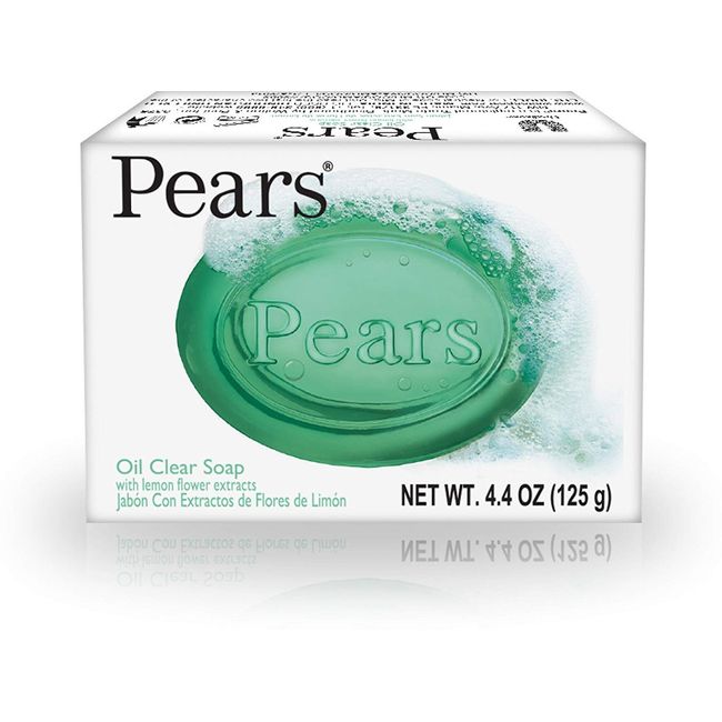 Pears Oil Clear Soap with Lemon Flower Extracts 4.4 oz (3 Pack)