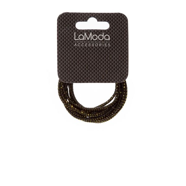 LA MODA PONYTAIL BANDS 12 BLACK