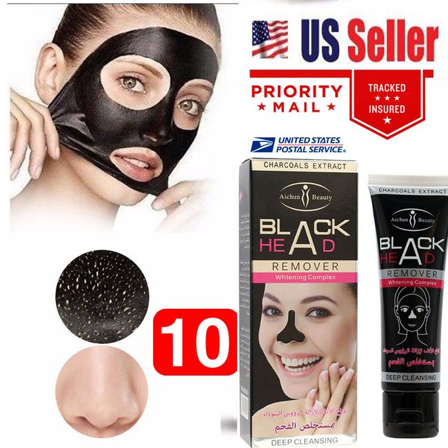 Blackhead Remover Nose Dead Sea Mud Charcoal Deep Cleansing Mask 50g 10pcs Lot