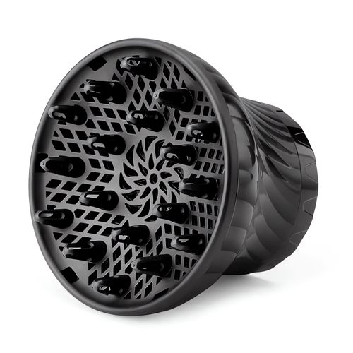 Universal Diffuser Hair, Diffuser Hair Dryer Attachment, Hair Dryer Attachment with Diffuser for Curls, Thick and Natural Hair Modeling, Nozzle 1.38-2.36 Inches (Black)