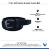 CTM Elastischer geflochtener Stretchgürtel für Kinder, Schwarz , M