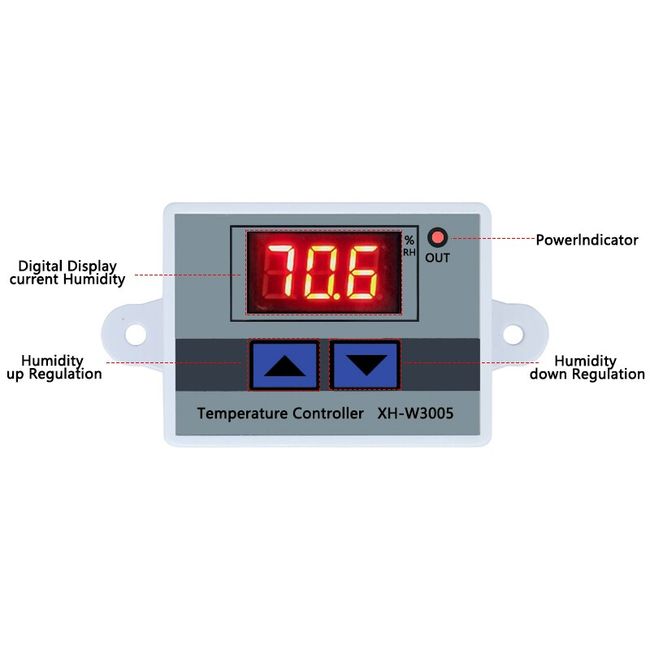 digital humidity controller xh-w3005 12v 24v