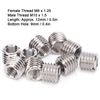 Thread Inserts, 10 PCS M8 to M10 Thread Adapter Insert Nut Thread Repair Sleeve Threaded Bushing Screw Reducing Conversion Tool, for Furniture Projects Automotive Electrical