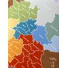 Cork map of Germany, colour, 60x40 cm