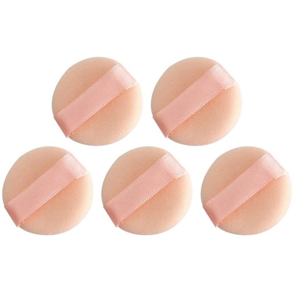 LALAFINA Cushion Puff Small Powder Puff Mini Size Makeup Sponge Puff Makeup Sponge Puff Makeup Sponge Puff Multi-functional Makeup Tool for Body Powder 5 Pieces Diameter 2.5cm