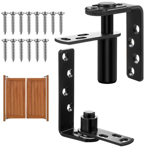 Saloon Door Hinges 304 Stainless Steel Swinging Door Hinge, Heavy Duty Double Swing Hinges Cafe Door Hinges for Swinging Door (Black)