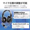 Elecom HS-HP30TBK Headset, 4 Pole Mini Plug, Overhead, Wired Binaural with Conversion Cable, 40mm Driver, Black
