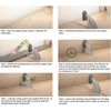 Skirting Board Installation Tool Kit - Cezar's Fix Press Fitting Kit for Gluing Skirting - Replacement Strips