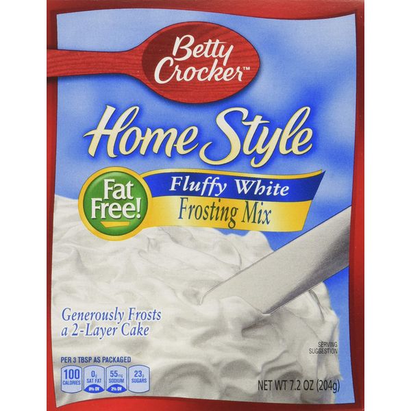 Betty Crocker Homestyle Fluffy White Frosting Mix, 7.2 Ounce (Pack of 6)