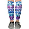 Zensah Standard Compression Leg Sleeves, Geo Waves, Small/Medium