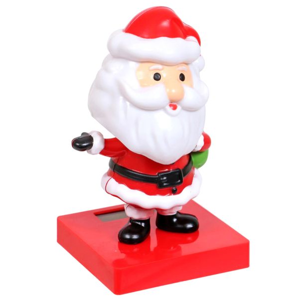 New Solar-Powered Dancing Christmas Santa on Red Base