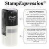 stampexpression - Plus Minus Multiplication and Division Self Inking Rubber Stamp - Black Ink (A-61259)