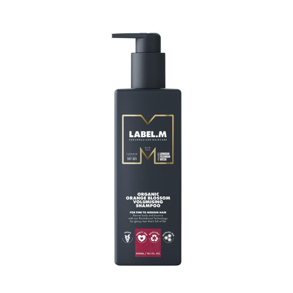 LABEL.M Organic Orange Blossom Volumising Shampoo 300ml – With Recyclable Pump