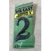 Die-Cast Aluminum Number 2 by Hy Ko 3" Black