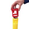 Cowboy Color Plastic Pole Cap, Chain Lock, Yellow, CP-02CL