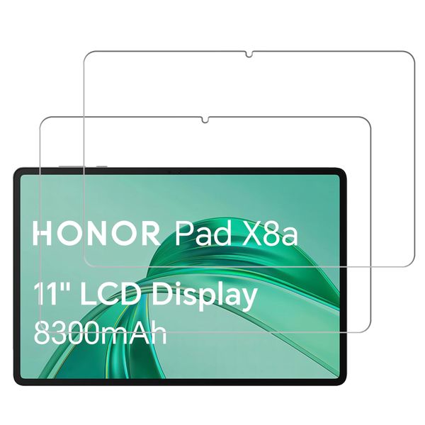 2 Pack for HONOR Pad X8a 11-Inch Screen Protector Tempered Glass, Anti Scratch, Bubble Free