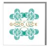 Four Leaf Clover - Good Luck Card with Grey Envelope by Lola Design
