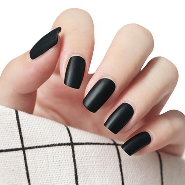 Black Nail Polish, Matte Nail Polish 7 Days Long Lasting Nail Polish Quick Dry Nail Gel Polish Natural Non Toxic Nail Varnish DIY Nail Art at Home