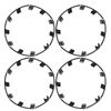 21 Inch Wheel Rim Protector Guard, Scratch Hubcap Patch, ABS Material, Stylish Design, Easy Installation with Splicing Fasteners (Matte Black)