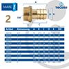 Tecuro hose nozzle (suction cup) – brass-untreated