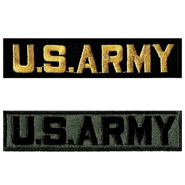 US Army ARMY-S Black + OD 2 Piece Set Embroidered Patch Military Patch NO-541