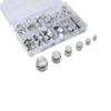 64Pcs JIC 37° Cap & Plug Assortment Hydraulic Adapter Fitting "AN" Kit with Case