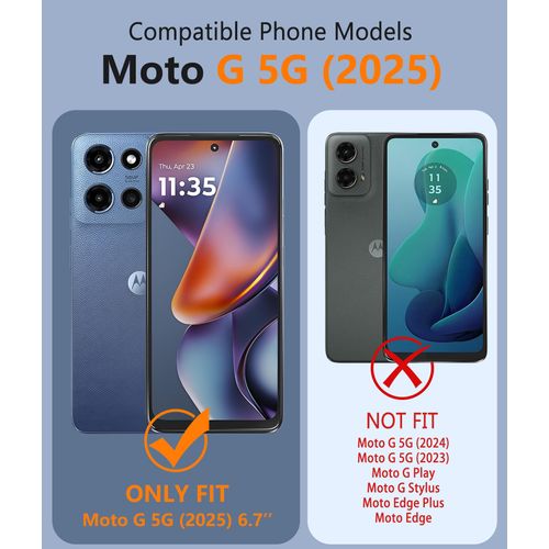 FNTCASE for Motorola Moto G-5G-2025 Case: Moto G Power 2025 Case Dual Layer Protective Heavy Duty Cell Phone Cover Shockproof Rugged with Non Slip Textured - Military Protection Bumper for Moto G 2025