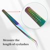 Libeauty Lash Curved Tweezers Eyelash Extension Tweezers Set for Individual and 1D-6D Lashes Volume l Professional Precision Lashing Tweezers with Premium PU Storage Case(Colorful) (Multicoloured)