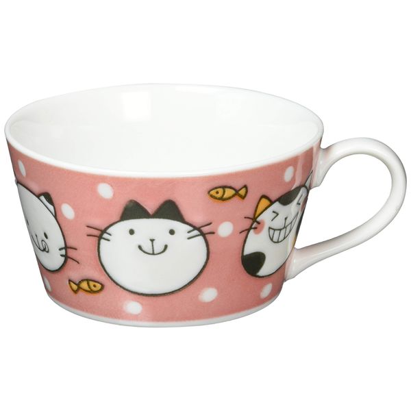 Mino Ware 131-1808 Nyanko Soup Cup