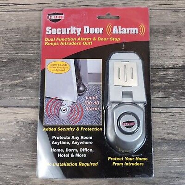 US Patrol Home Security Door Stop & Alarm Burglar Anti Theft Gift Any Room New