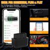 WODHMIEY OBD2 Bluetooth Diagnostic Tool, Car Engine Fault Code Reader & Check Engine Light Reset, Compatible with Android&iOS, Real-Time Vehicle Diagnostics, Fault Code Clearing (Black)