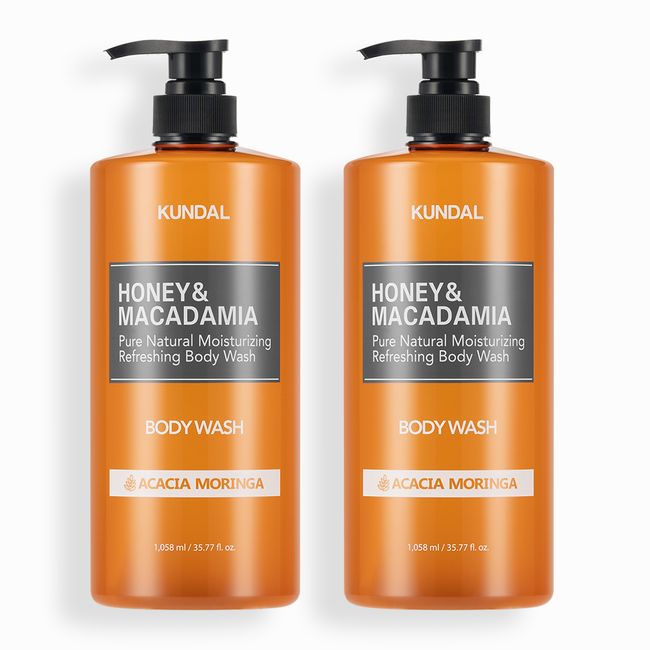 Kundal Pure Body Wash 2 Piece Set Acacia Moringa 1058ml