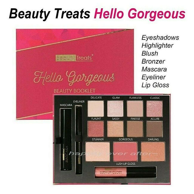 Beauty Treats Hello Gorgeous Beauty Booklet - Traveling Makeup Palette, New