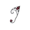 Alchemy Gothic Elvyn Earwrap (Left) Women Ear Stud Silver-Coloured, Pewter,