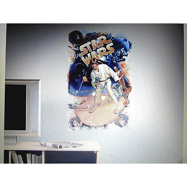 STAR WARS  Mega Mural Wall Stickers  Retro Decor BiG Luke Skywalker Decal