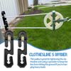 Clothes Line Outdoors, Clothes Line Pulley Kit Include 164ft Polyester
