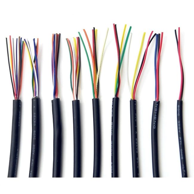 Multicore PVC Sheathed Cable 30 AWG 2/3/4/5/6/7 Core Signal