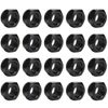20 Pcs M4 Lock Nuts Stainless Steel Hexagon Nuts Threaded Insert Locking Nuts Black Hex Nuts for Bolts Screws Components
