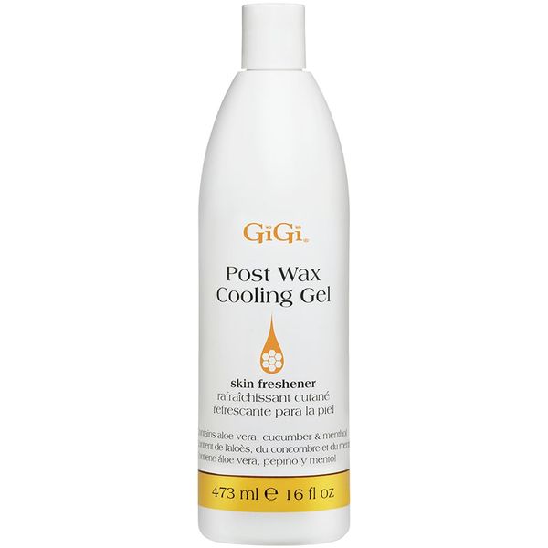 GiGi Post Waxing Cooling Gel - Soothing After Wax Treatment, Skin Freshener & Moisturizer for Smooth Skin, 16 fl. oz.
