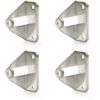 4 Pack - Folding Sliding & Slab Door Handle Adapter - Knobs & Pulls - Satin Nickel