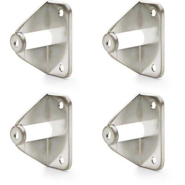 4 Pack - Folding Sliding & Slab Door Handle Adapter - Knobs & Pulls - Satin Nickel
