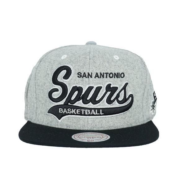 San Antonio Spurs Flat Bill Hat by Mitchell&Ness - Strap Back NP60Z