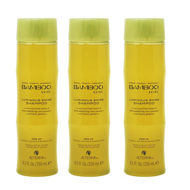 3 Pack - Alterna Bamboo Shine Luminous Shine Shampoo 8.5 Fl oz For Glossy Hair